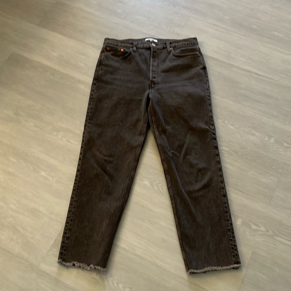 Brown jeans fringe bottom 🤎 button fly 
Perfect condition